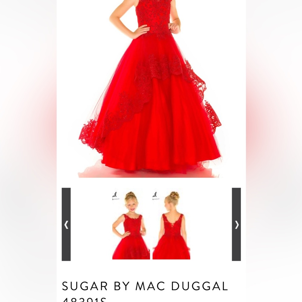 Size 14 Red Sugar by Mac Duggal gown